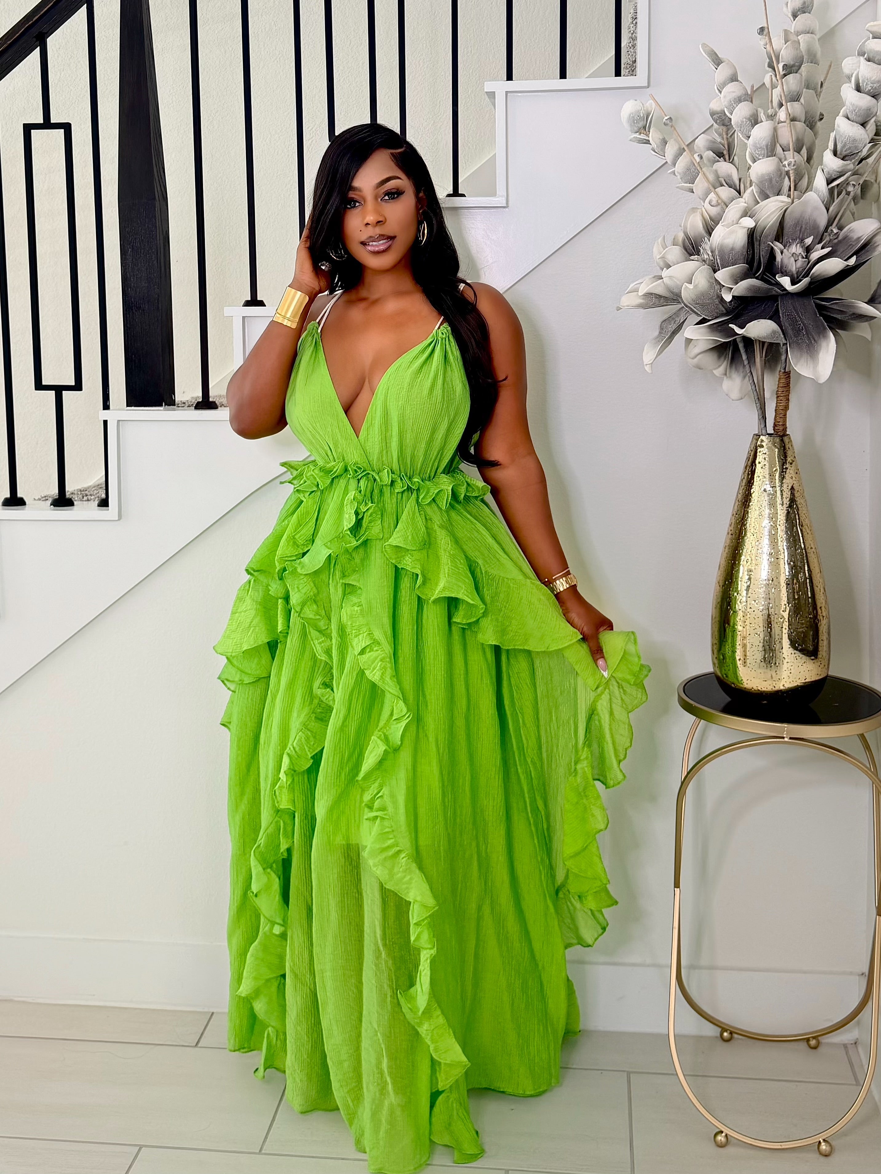 EMERALD ENVY MAXI DRESS
