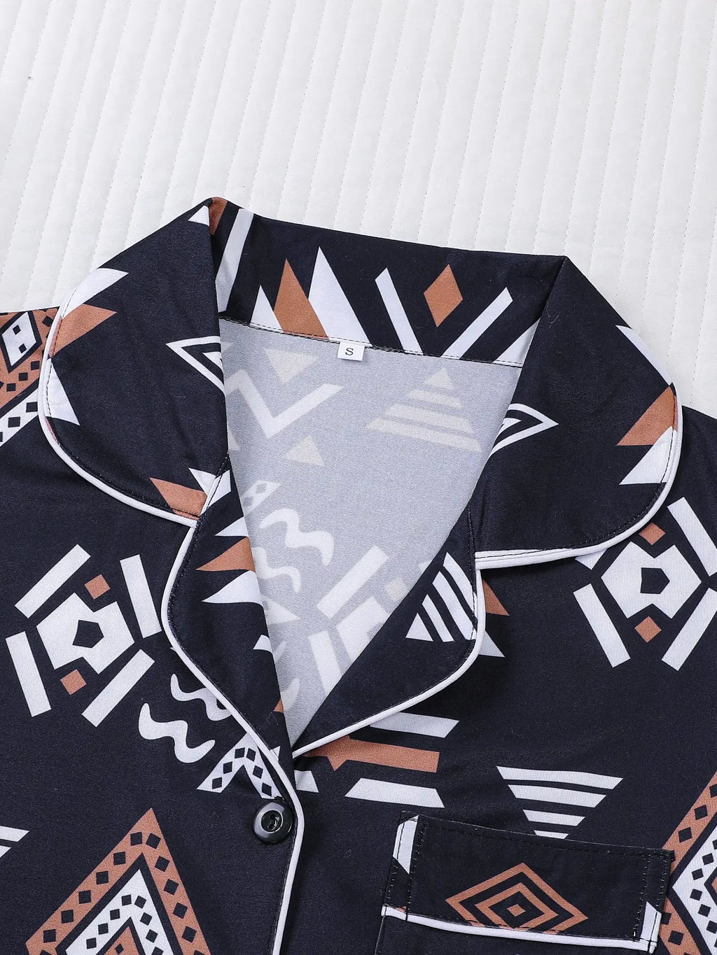 Women's Button Up Shirt & Shorts Pyjama