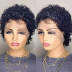 Short Curly Hair Frontal Lace Wigs