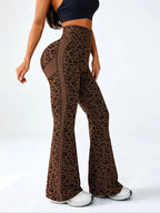 Women's Seamless Leopard Print High-Waisted Yoga Pants, Scrunch Sports Leggings, Tight-Fit Sportswear for All Seasons, Stylish & Comfortable Workout Bottoms, Seamless Fitness Leggings, High Stretch Bottoms