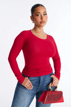 Sabrina Long Sleeve Tee - Camel