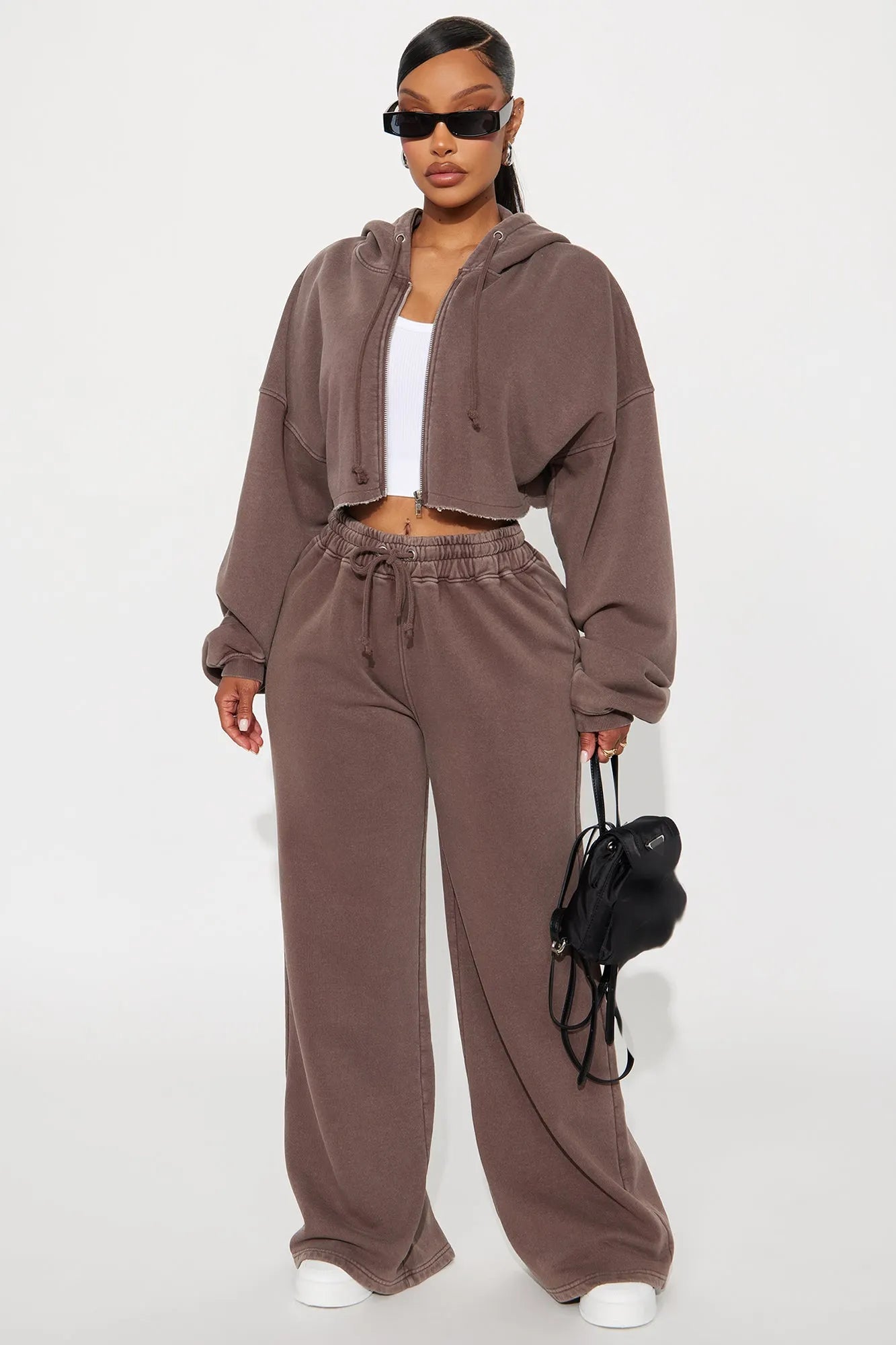 On The Go Fleece Pant Set - Blue