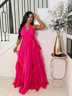 PINK BARBIE LUXE MAXI DRESS