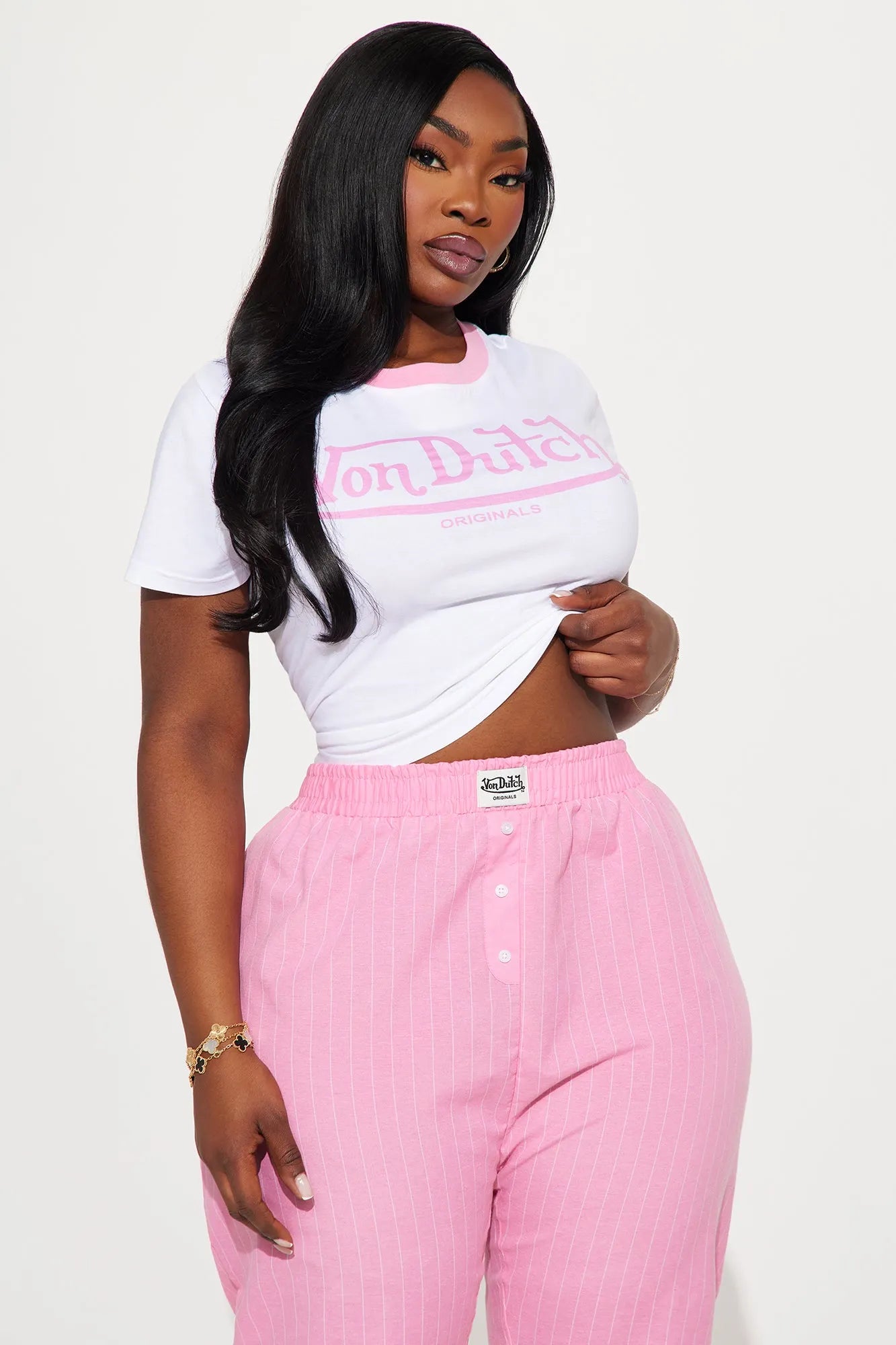 Von Dutch Short Sleeve PJ Boxer Pant Set
