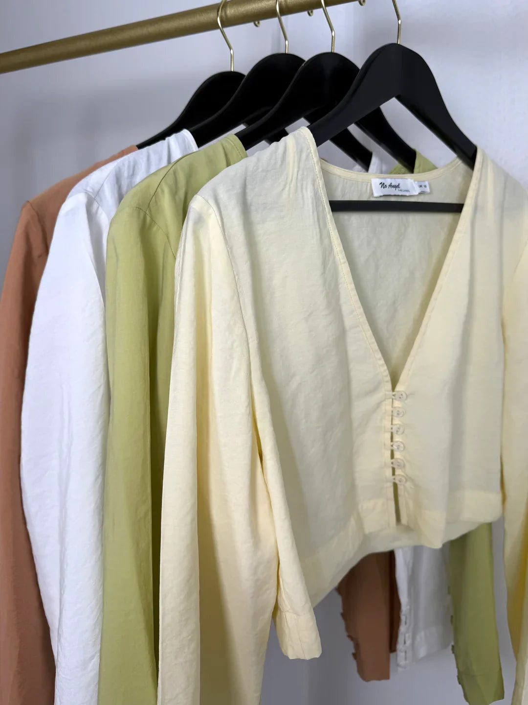 CAPRI - Cropped Shirt (Lime)