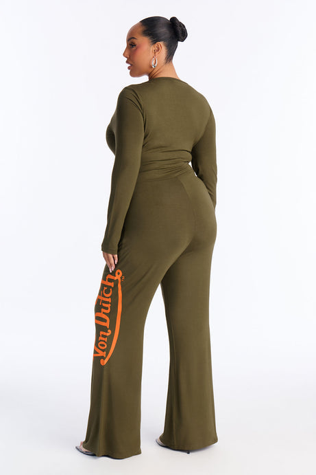 Von Dutch Babe Flare Leg Jumpsuit
