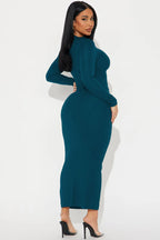 Lana Long Sleeve Midi Dress - Black