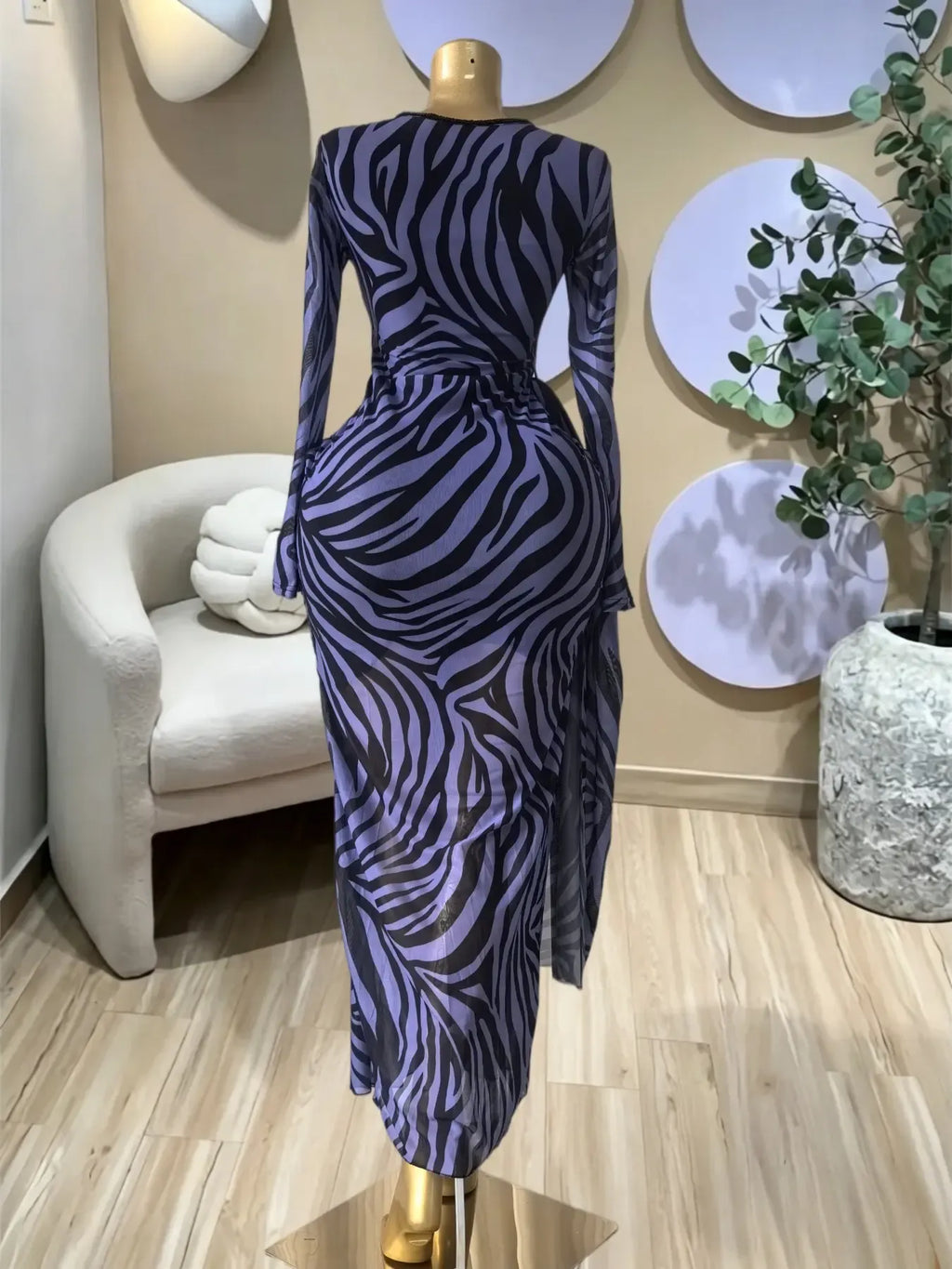 Elegant Women's Striped Pleated Long Sleeve Bodycon Maxi Prom Dress, Formal Wear, Fashion Birthday Party Outfit Evening Gown, Perfect for Special Occasions,Lady Casual Dress,Female Brunch Dresses,Graduation Dress, Print