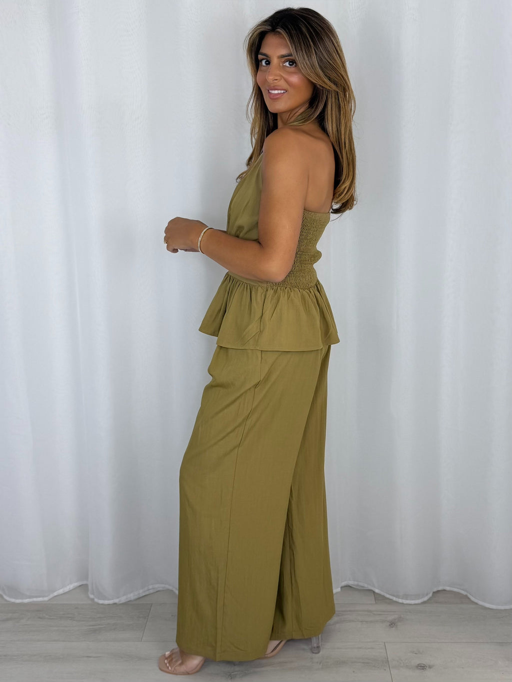 Gold Broach Halter Neck Co-Ord (6 Colours)