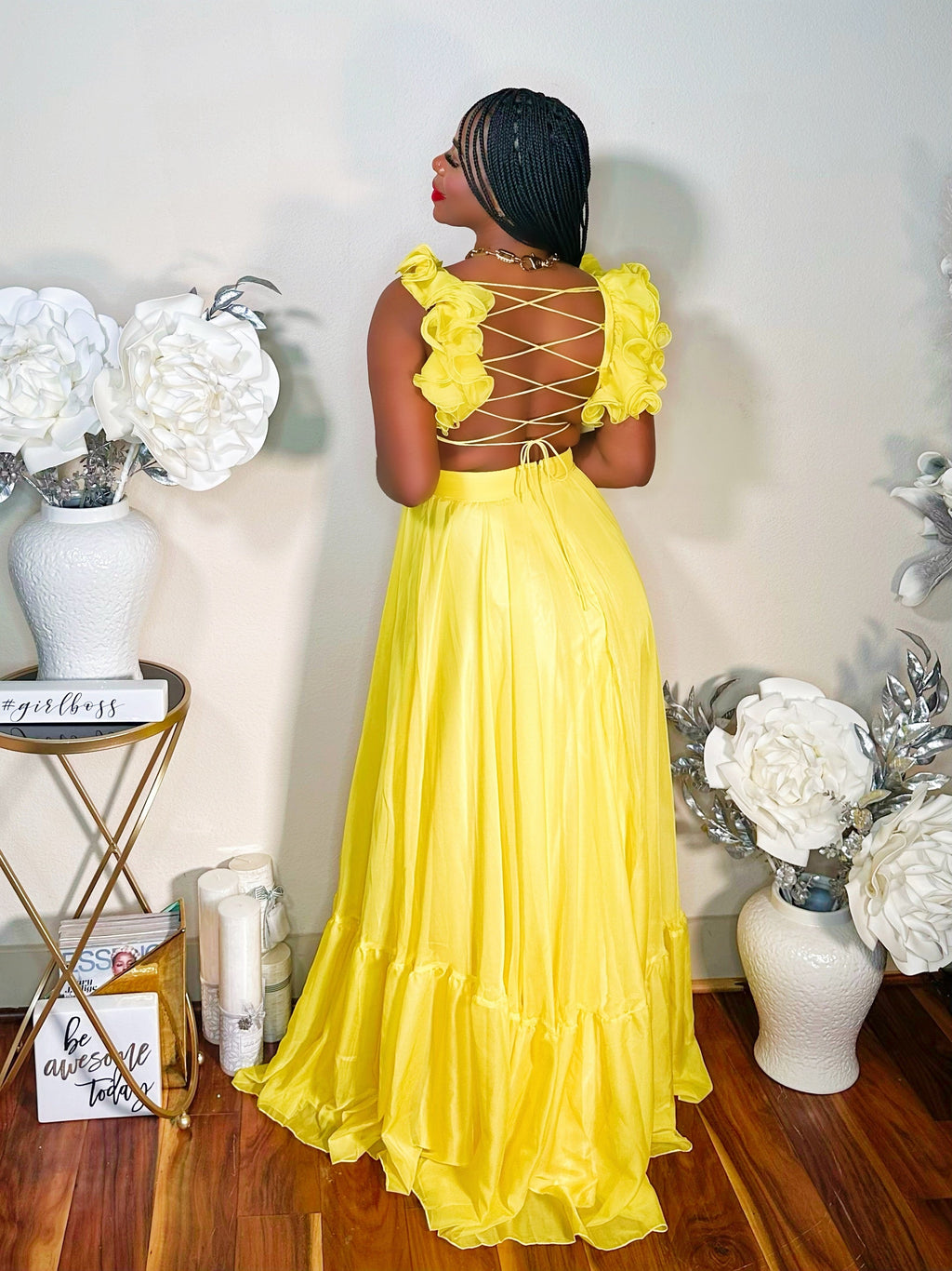 ELEGANT TASTE MAXI DRESS (YELLOW) (RESTOCK)