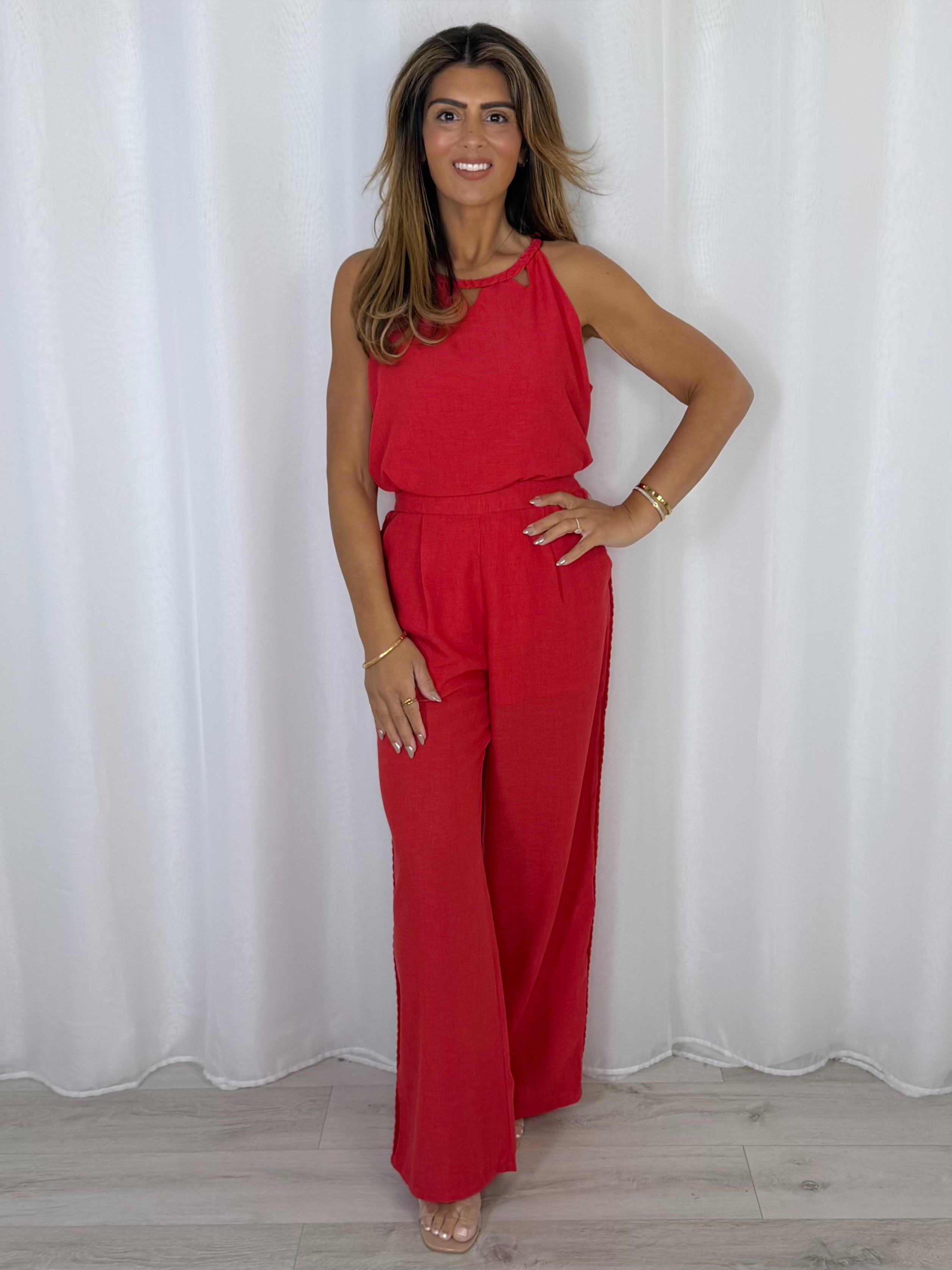Cut Out Rope Detail Top & Trouser Co-Ord (2 Colours)