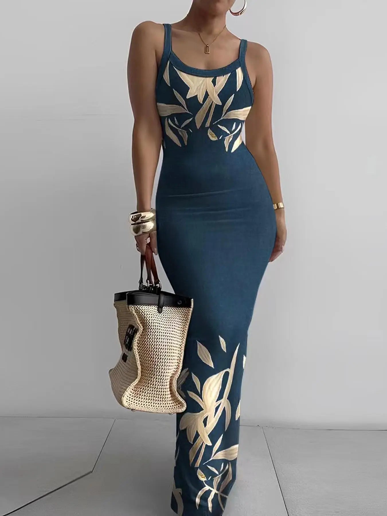 Women's Random Print Bodycon Dress