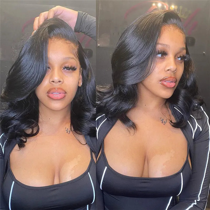 Medium Parted Wavy Curls Wigs