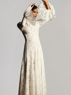 Ferith Bell Sleeve Lace Maxi Dress