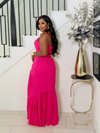 PINK PARADISE PLEATED SKIRT SET