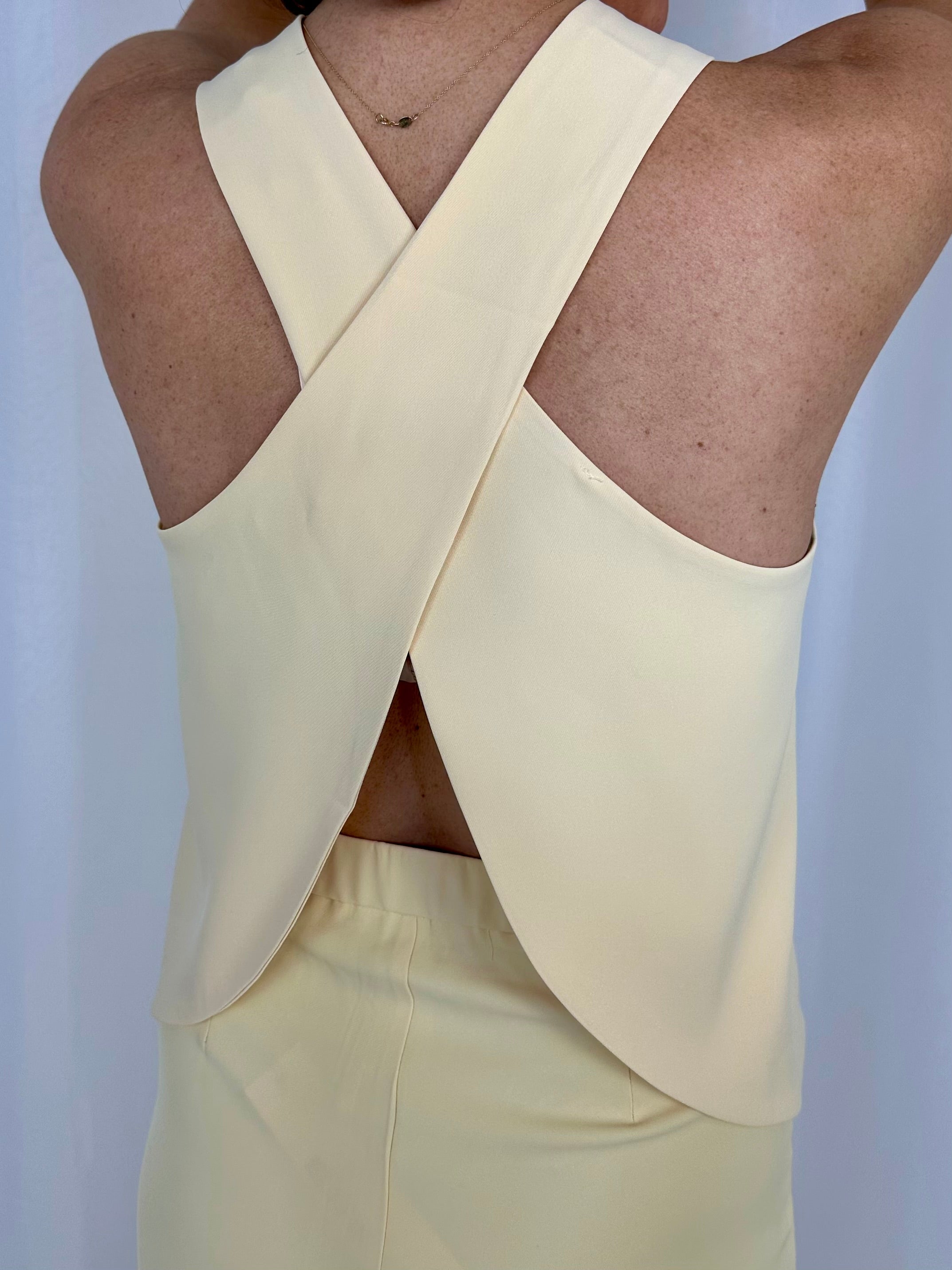 Cross Over Back Floaty Vest & Trouser Co-Ord (2 Colours)