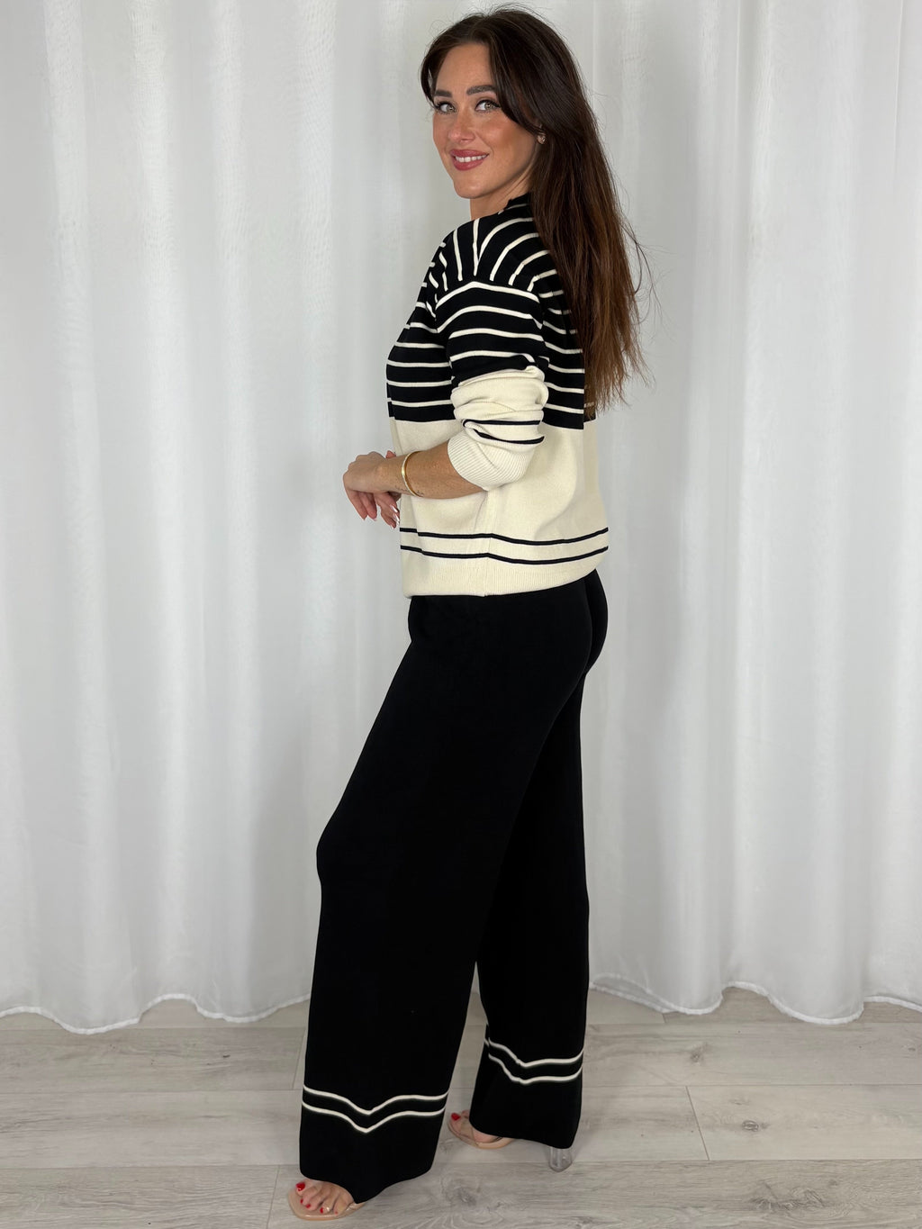 Round Neck Striped Jumper And Trouser Co-Ord (5 Colours)