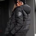 Damen lässige, warme Jacke mit Kapuze