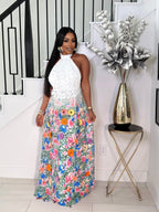 FLORAL GODDESS LACE MAXI DRESS
