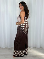 Silky Print Handkerchief Top And Trouser Co-Ord ( 4 Colours)