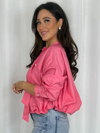 Balloon Style Neck Tie Detail Shirt (2 Colours)