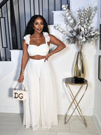 LOVELY DAY WIDE LEG PANTS SET (IVORY)