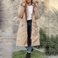 Women's winter parka with hood and fur collar