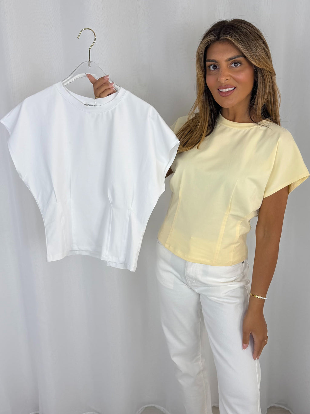 Batwing Corset Style Cinched Top (2 Colours)