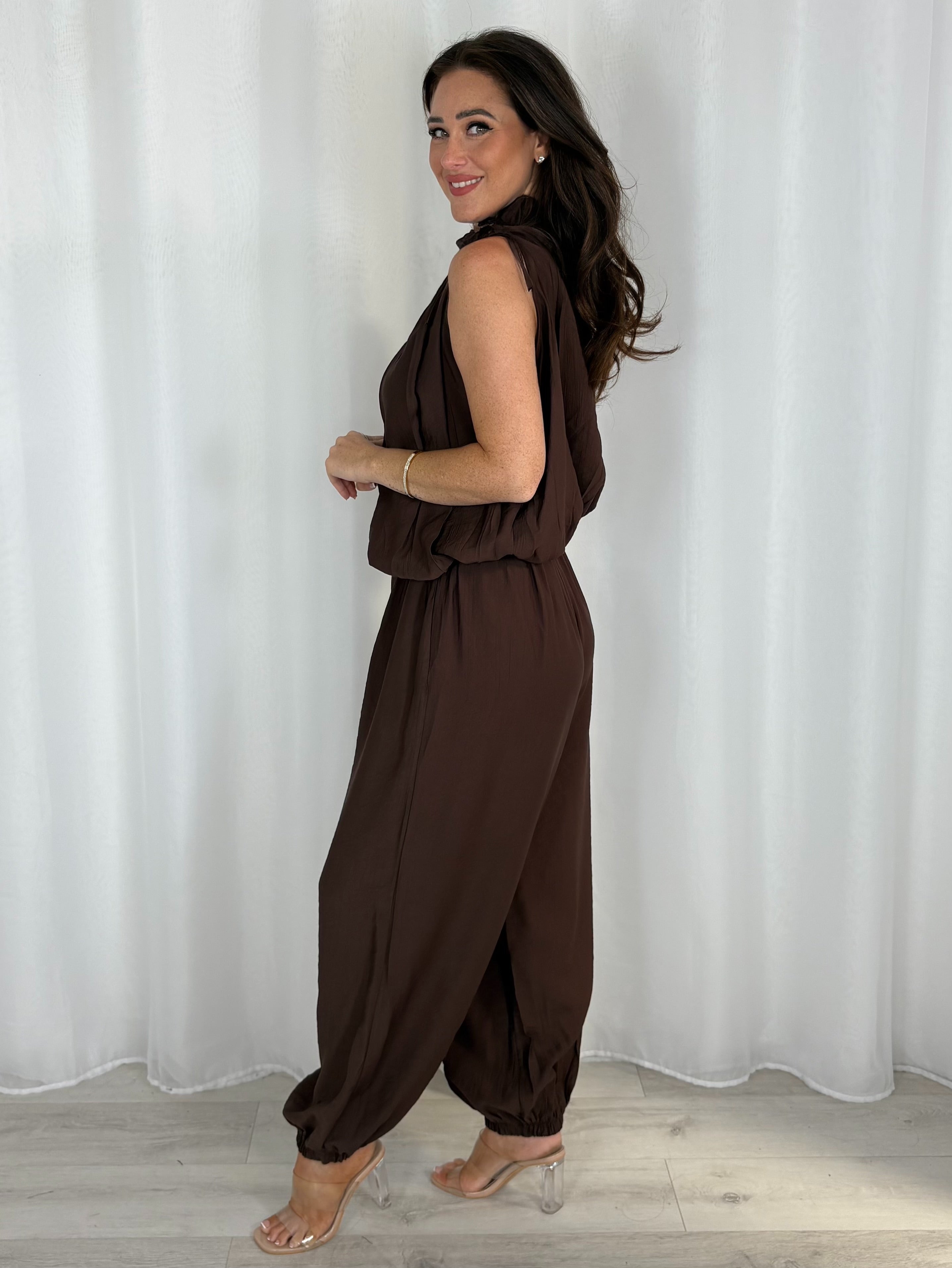 Harem Trouser And Balloon Top With Stone Detail Co-Ord (4 Colours)