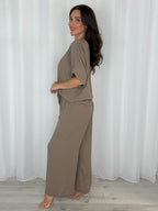 Tie Up Button Down Top And Trouser Co-Ord (5 Colours)