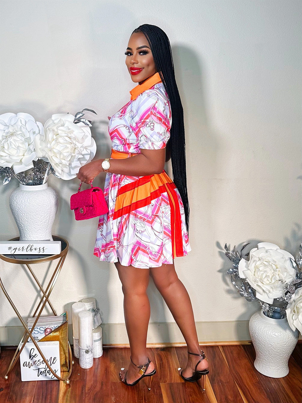 BE THE CONVERSATION  PLEATED DRESS