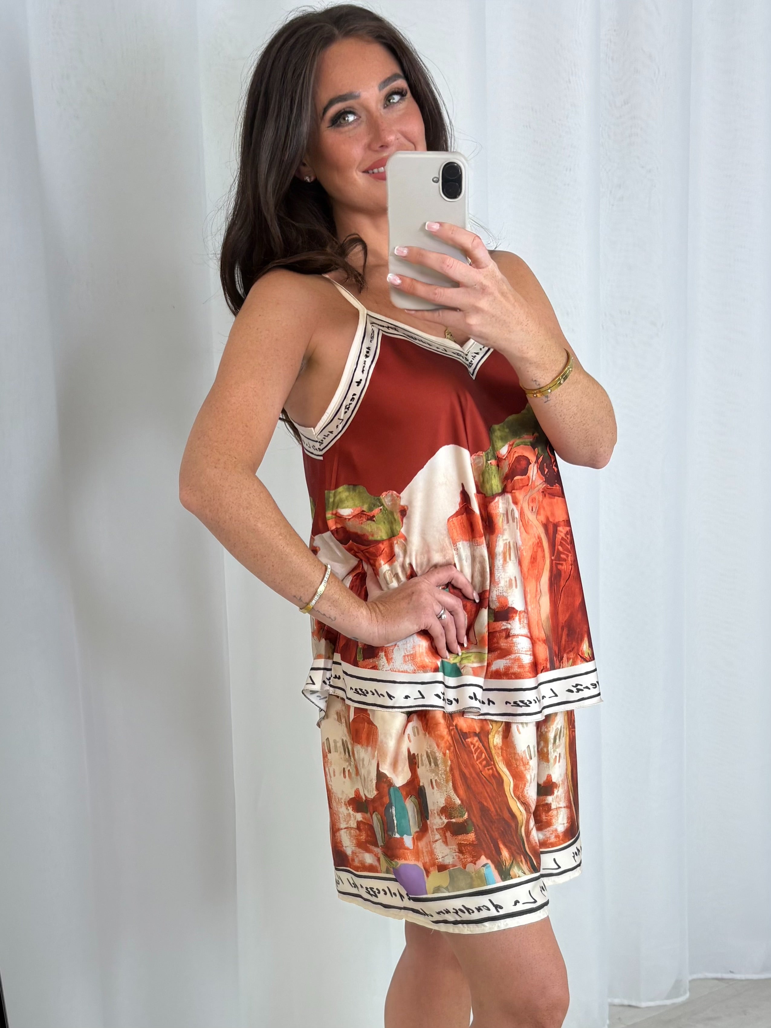 Scenic Print Cami Top And Short Co-Ord (5 Colours)
