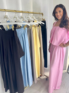 Balloon Style Thick Strap Top And Gathered Trouser Co-Ord (10 Colours)