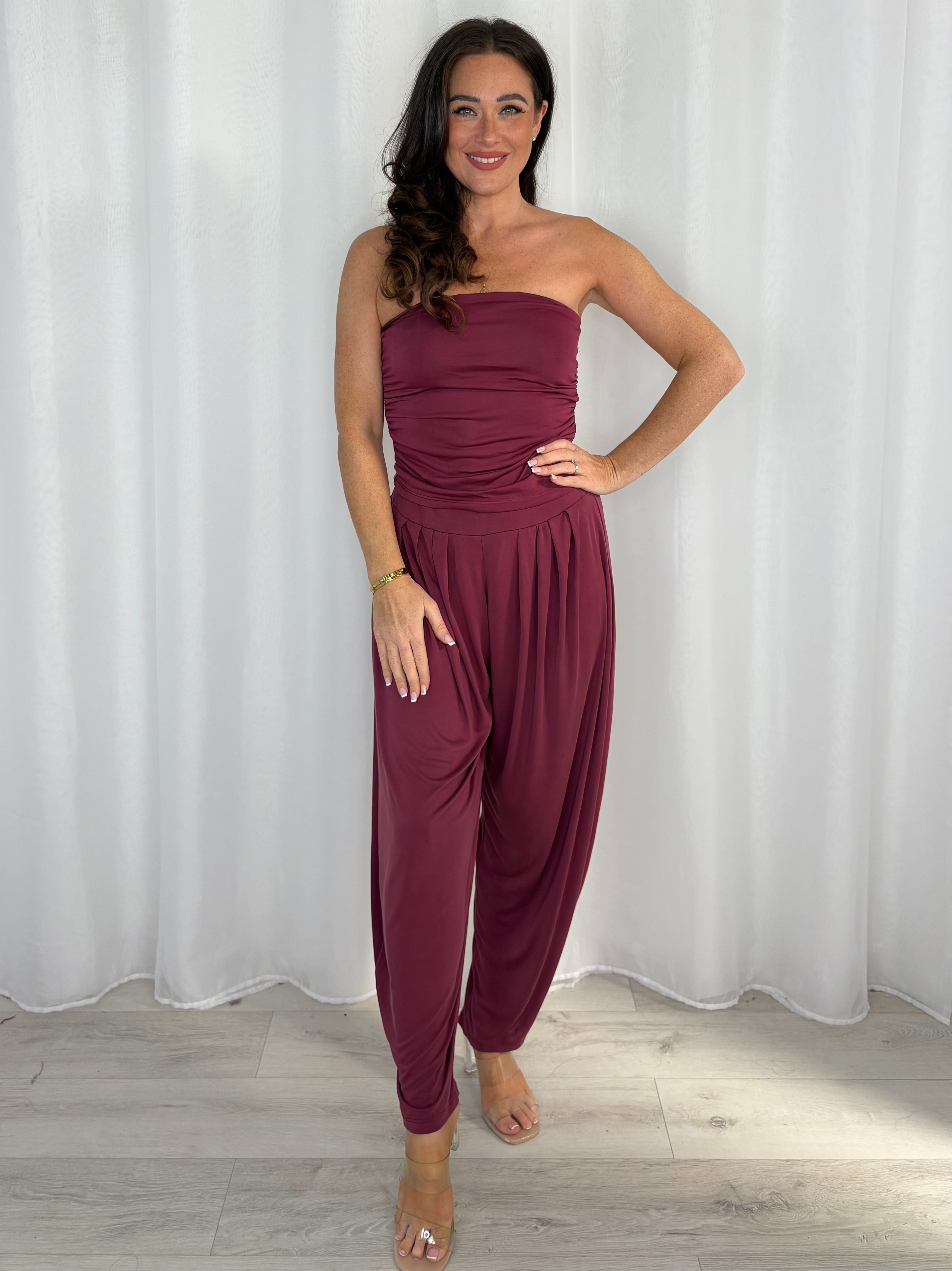 Bandeau Top And Harem Trouser Co-Ord (5 Colours)