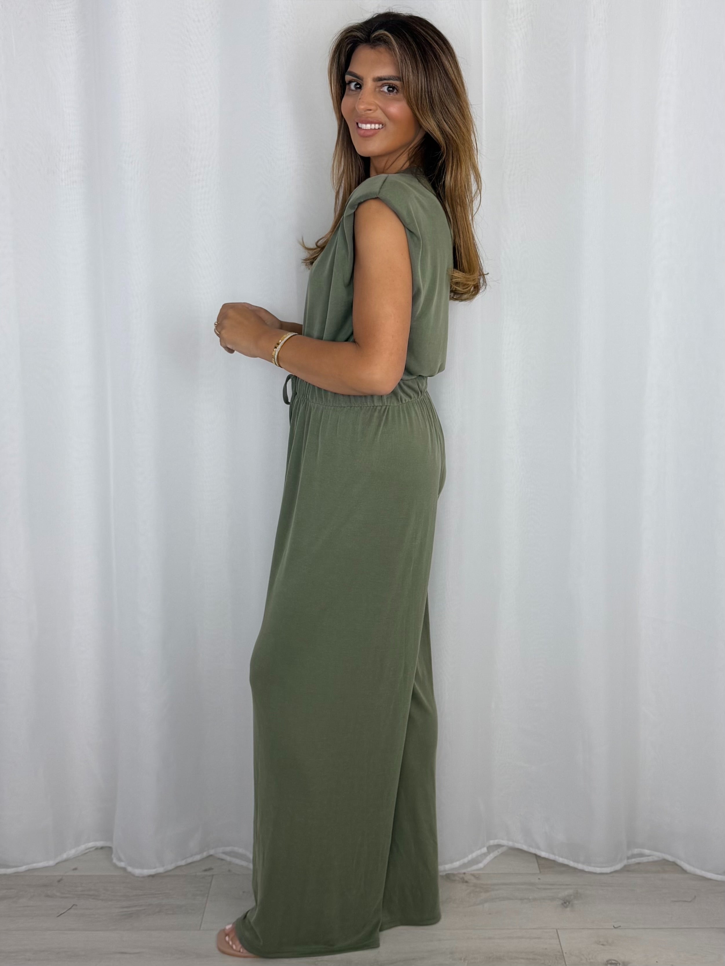 Shoulder Pad Sleeveless Trouser Co-Ord (7 Colours)