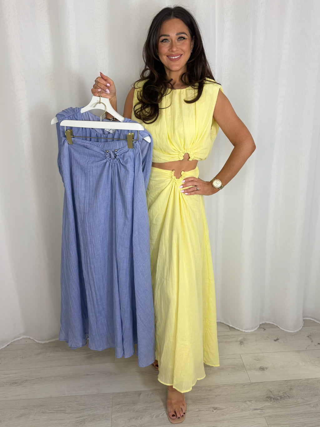 Puff Ball Top And Maxi Skirt Co-Ord (2 Colours)