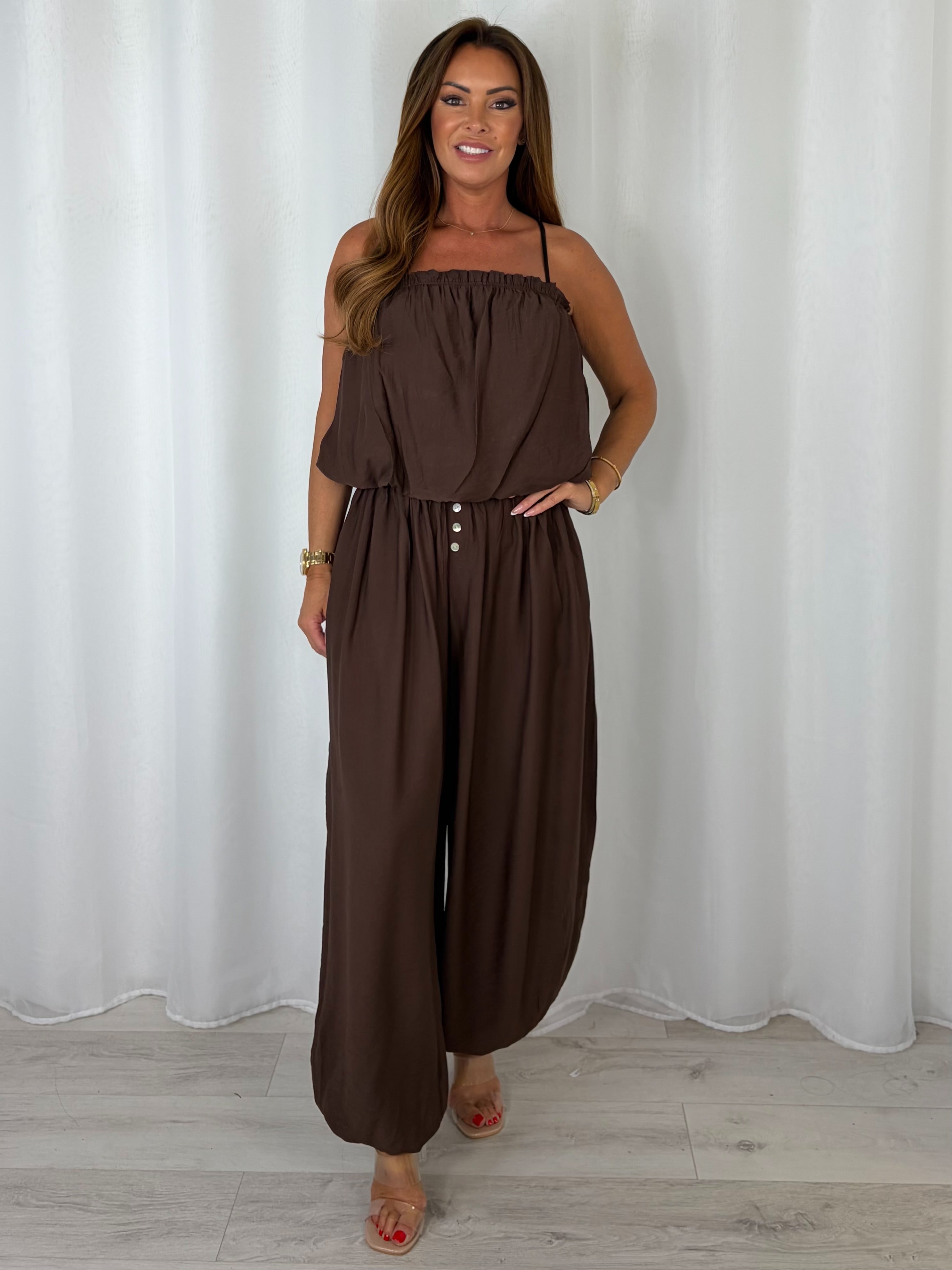 Balloon Strap Top And Trouser Co-Ord (8 Colours)