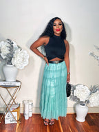 THINK TULLE MIDI SKIRT (SAGE)