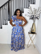TURN HEADS MAXI TIERED DRESS (BLUE)