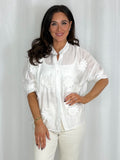 Round Neck Floral Button Detail Shirt (2 Colours)