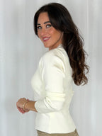 Lace Neck Trim Button Down Top (2 Colours)
