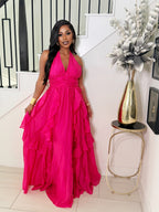 PINK BARBIE LUXE MAXI DRESS