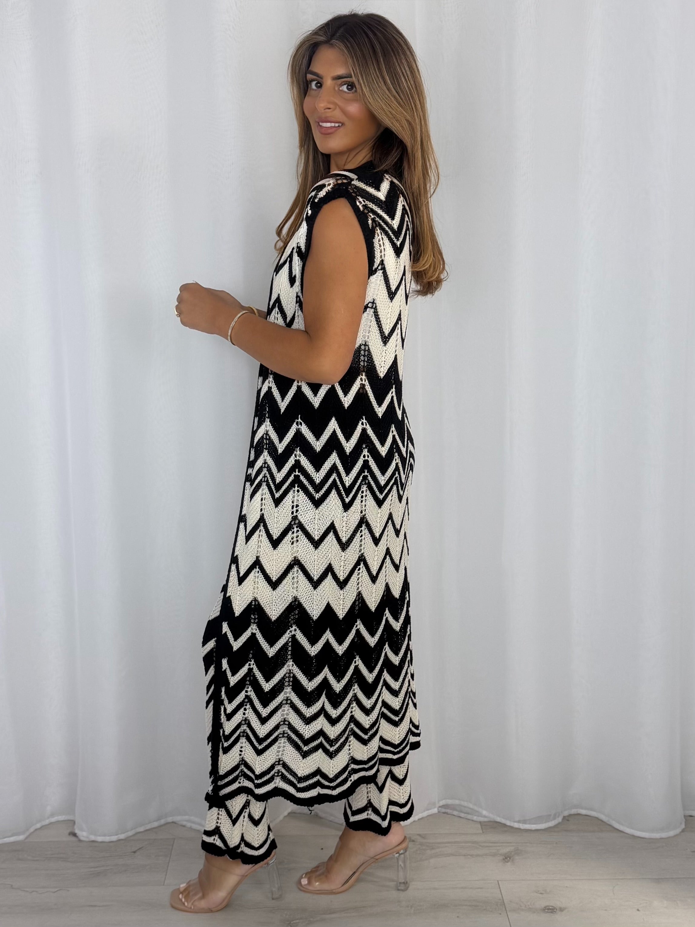 ZigZag Cardigan And Trouser Co-Ord (3 Colours)
