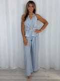 Gold Broach Halter Neck Co-Ord (6 Colours)