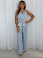 Gold Broach Halter Neck Co-Ord (6 Colours)