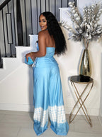 BOSSY VIBE TIE DYE PANTS SET (SKY BLUE)
