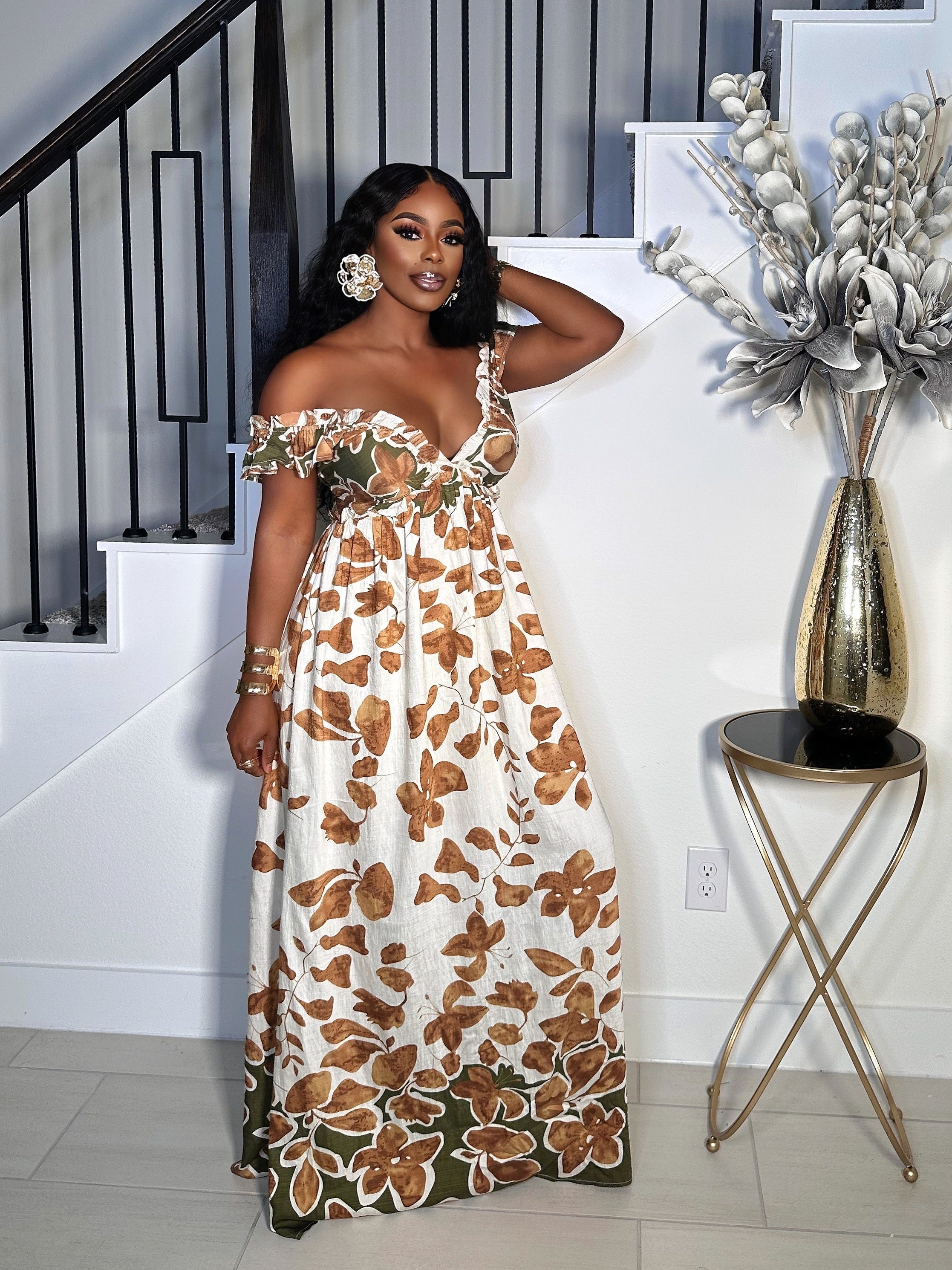 CAN'T GET ENOUGH WOVEN MAXI (MOCHA OLIVE)
