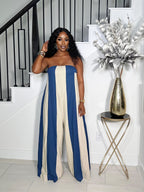 ELEVATE YOUR STYLE STRAPLESS JUMPSUIT (BLUE)