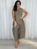 Sleeveless Waistcoat Jacket And Trouser Co-Ord