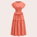 Amelia Gingham Smocked Maxi Set